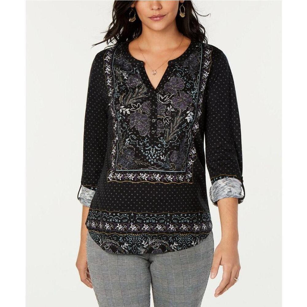 NWT Style & Co Petite Top Black SP